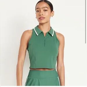 Old Navy Powersoft crop polo tank top